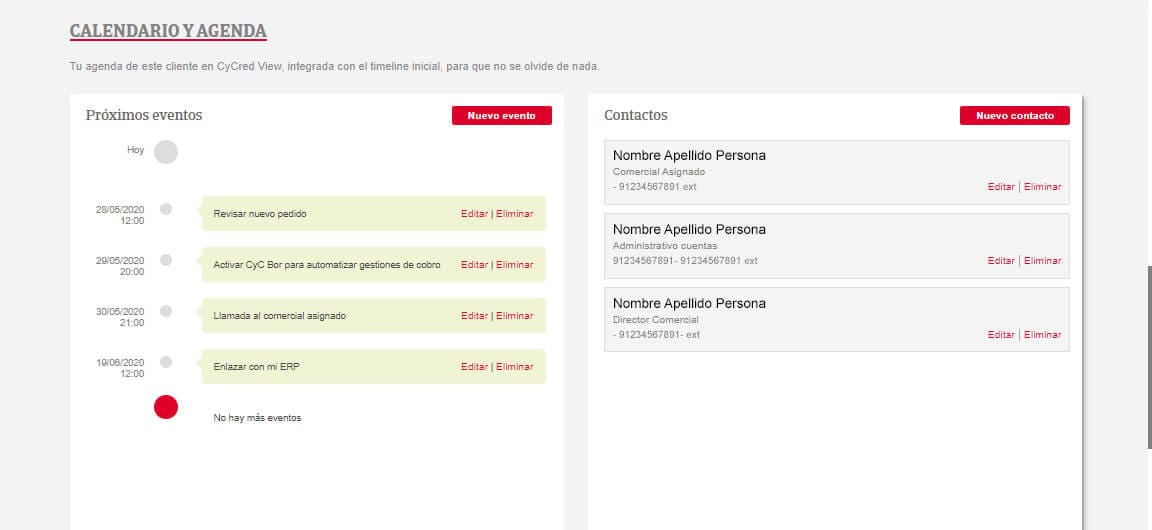 Gestión de la agenda en una pantalla, ¡descubre el nuevo CyCred CRM!