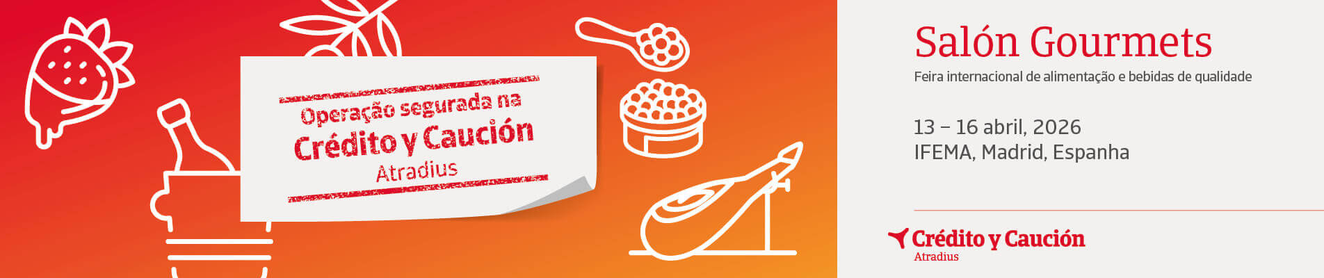 A Crédito y Caución na feira Salón Gourmets no Madrid! Esperamos por si no nosso stand.