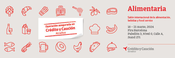 Crédito y Caución en la feria Alimentaria 2024 en Barcelona, P3N0CA Stand 271