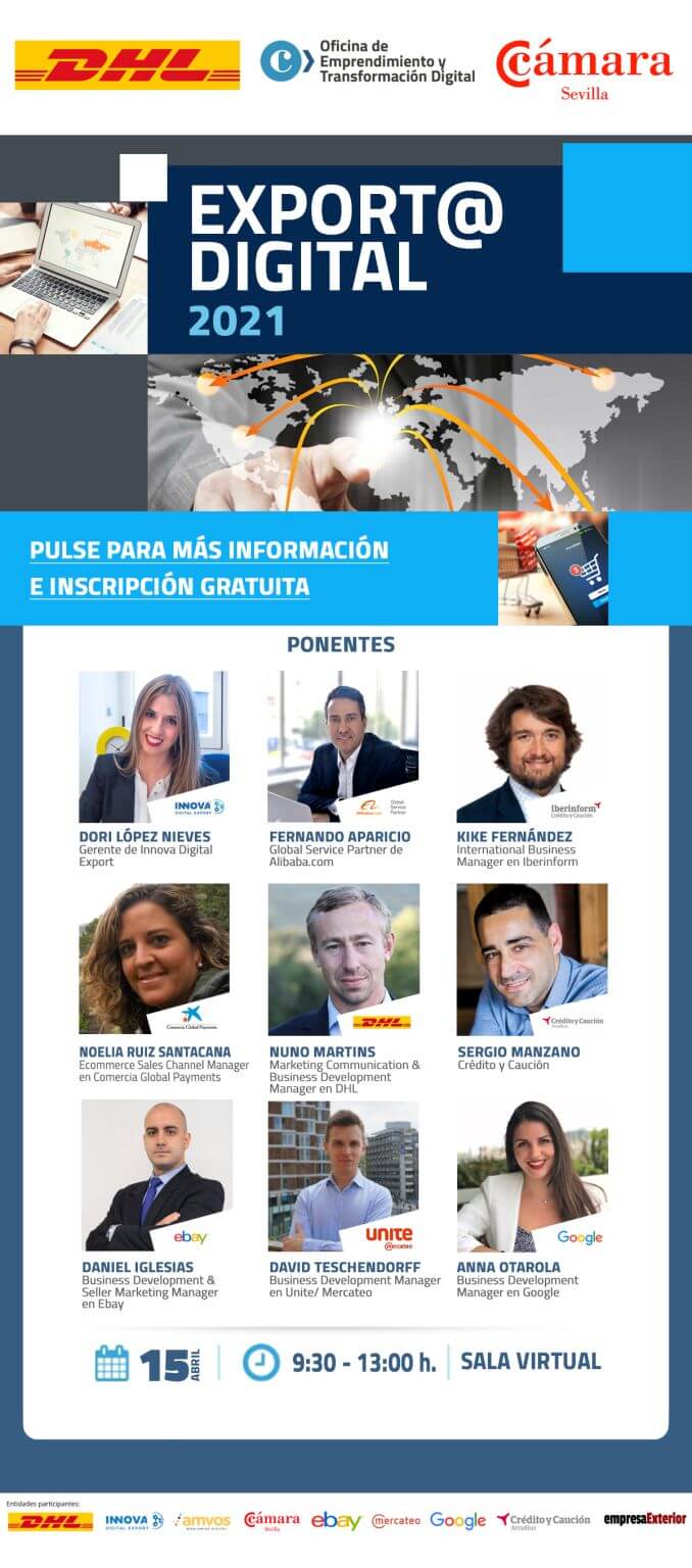 Conoce a los ponentes que estarán presentes en Exporta Digital Sevilla, ¡te esperamos!